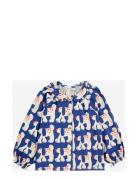 Bobo Choses Fairy Dog All Over Ranglan Sleeve Woven Blouse Blå