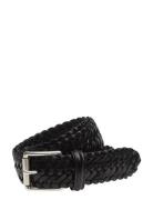 Anderson's Classic Woven Leather Belt Svart