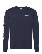 Champion Crewneck Long Sleeve T-Shirt Marinblå