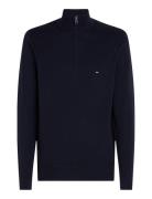 Tommy Hilfiger Essential Cotton Zip Mock Marinblå