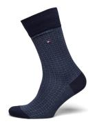 Tommy Hilfiger Th Men Sock 1P Th Structure Fil D Ecosse Marinblå