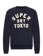 Superdry Vintage Athletic Crew Marinblå