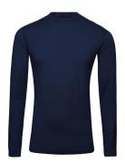 BACKTEE Mens First Skin Round Neck Marinblå