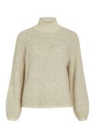 Vila Vilory High Neck L/S Knit Top - Noos Kräm