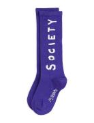 Mini Rodini Society Knee-High Socks Lila