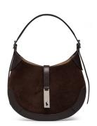 Polo Ralph Lauren Polo Id Suede-Leather Small Shoulder Bag Brun