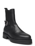 Bianco Biapanama Buckle Chelsea Boot Smooth Leather Svart