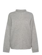 Davida Cashmere Over D Half Turtleneck Grå