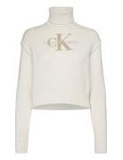 Calvin Klein Jeans Chenille Monologo Sweater Vit
