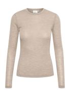 Gestuz Niniagz Ls Wool Roundneck Noos Beige