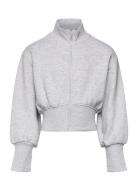 Tom Tailor Cropped Sweat Jacket Grå