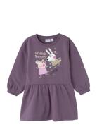 Name It Nmfamira Peppapig Ls Swe Dress Bru Cplg Lila