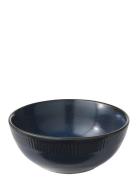 Aida Relief St Ware Bowl Blue 4 Pcs. 14 Cm. Brown Box Svart