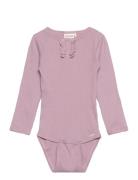 Minymo Body Ls Rib Lila