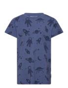 Geggamoja Bamboo T-Shirt Blue Astronaut Blå