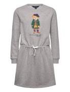 Ralph Lauren Kids Polo Bear Fleece Dress Grå