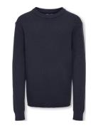 Kids Only Kobphil Crew Neck Pullover L/S Knt Marinblå