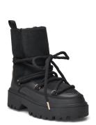 Tommy Hilfiger Real Shearling Lace-Up Snowboot Svart