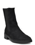 Calvin Klein Heel Chelsea Boot 30 Sue Svart