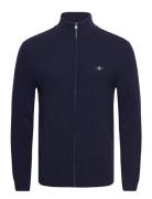 GANT Extrafine Lambswool Zip Cardigan Marinblå