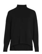 Vila Viostria Rollneck L/S Knit Top-Noos Svart