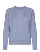 Tommy Hilfiger Co Cable C-Nk Sweater Blå