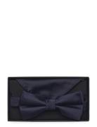 Lindbergh Black Polyester Bow Tie Marinblå