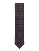 Lindbergh Black Polyester Tie W?. Pattern 7 Cm Burgundy