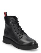 Tommy Hilfiger Tjw Lace Up Flat Boot Svart