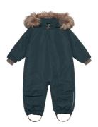 En Fant Baby Snowsuit W. Fake Fur Blå