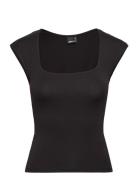 Gina Tricot Soft Touch Tight Top Svart