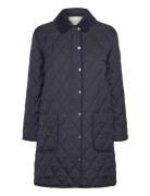 GANT Quilted Cord Detailed Coat Marinblå