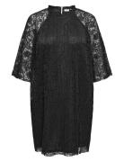 ONLY Carmakoma Carlosia 3/4 Lace Blk Dress Jrs Svart