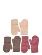 Minymo Magic Mittens Knit 3-Pack Multi/patterned