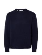 Selected Homme Slhcody Ls Knit Relaxed Crew Neck Noos Marinblå