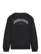 Jack & J S Jjecaleb Varsity Sweat Crew Nck Noos Mni Svart