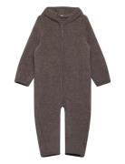 Huttelihut Pram Suit Wool Fleece Brun