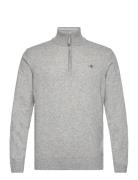 GANT Superfine Lambswool Half Zip Grå