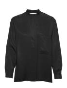 A Part Of The Art Airy Shirt Black Lyocell Svart