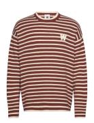 Double A By Wood Wood Wwtya Striped Over D Jumper Brun