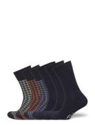 TOPECO Socks 6-P, Bamboo, Navy 115A244145 6 Pc/Pack Svart