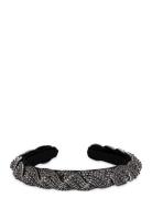 SUI AVA Sarah Crystal Headband Svart