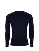 Danish Endurance Men's Merino Long Sleeved Shirt Marinblå