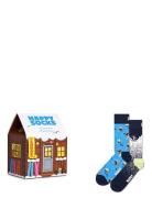 Happy Socks 2-Pack Skiing Chalet Gift Set Brun