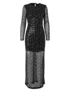 Selected Femme Slfnoel Ls Ankle Sequins Dress B Svart