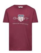 GANT Archive Shield Ss T-Shirt Burgundy