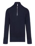 Jack & J S Jprblaliam Knit Half Zip Bf Jnr Marinblå