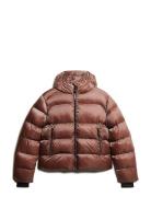 Superdry Hooded Luxe Sports Puffer Brun