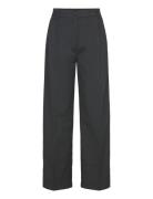 Monki High Waist Wide Leg Trousers Svart