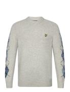 Lyle & Scott Argyle Sleeve Jumper Grå